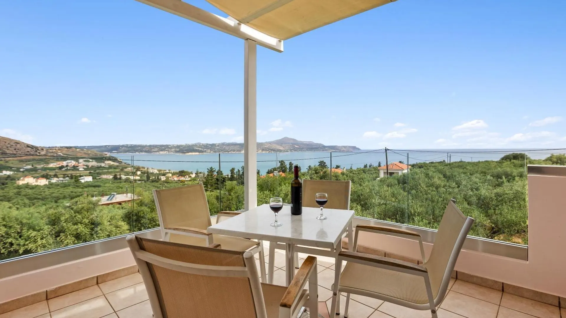 Sea View Villa Manolis With Private Pool Near The Beach Kalyves